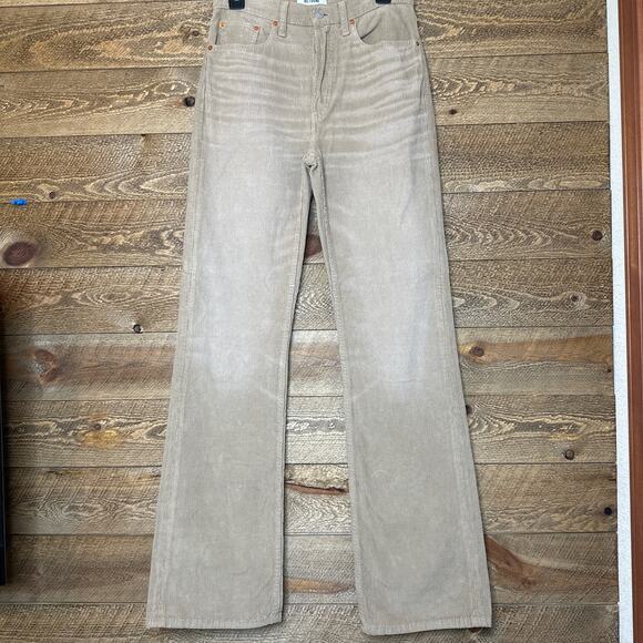 RE/DONE High Waist Corduroy Bootcut Jeans in Camel Size 25 NWOT - Picture 2 of 7